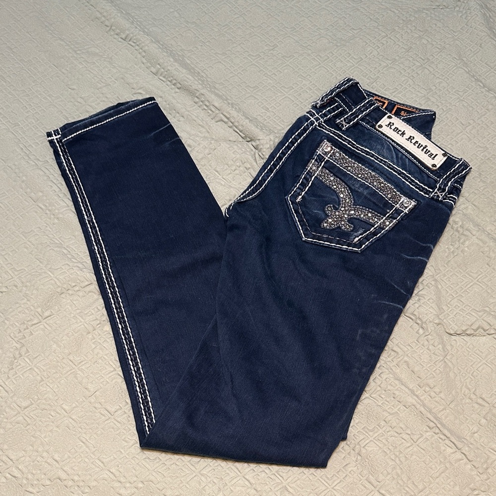 Rock Revival Women's Dark Blue Skinny Jeans